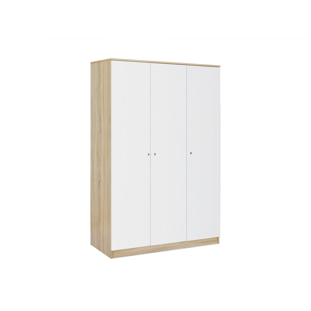 Ellis 3 Door Wardrobe - Oak + White