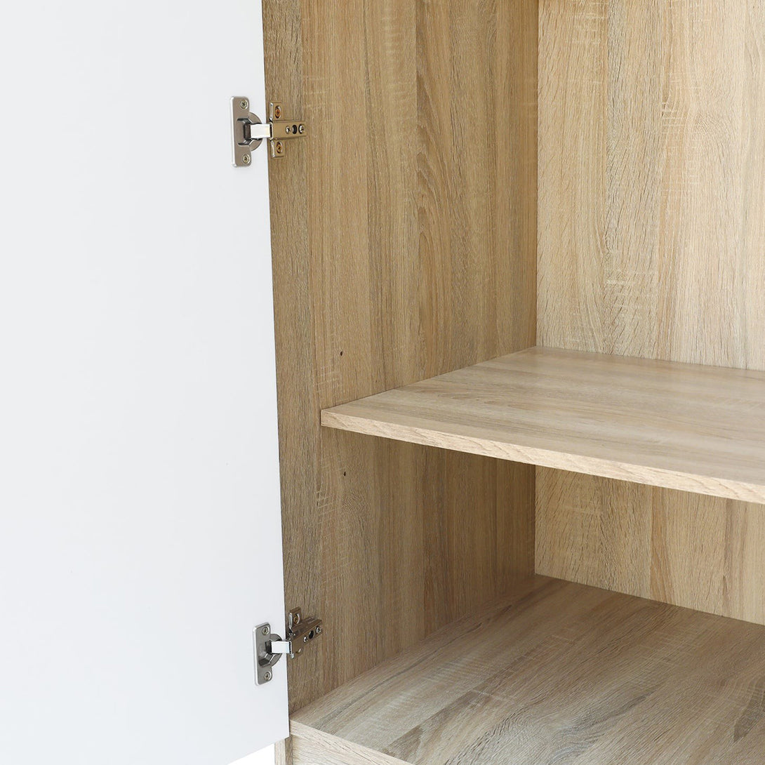 Ellis 3 Door Wardrobe - Oak + White