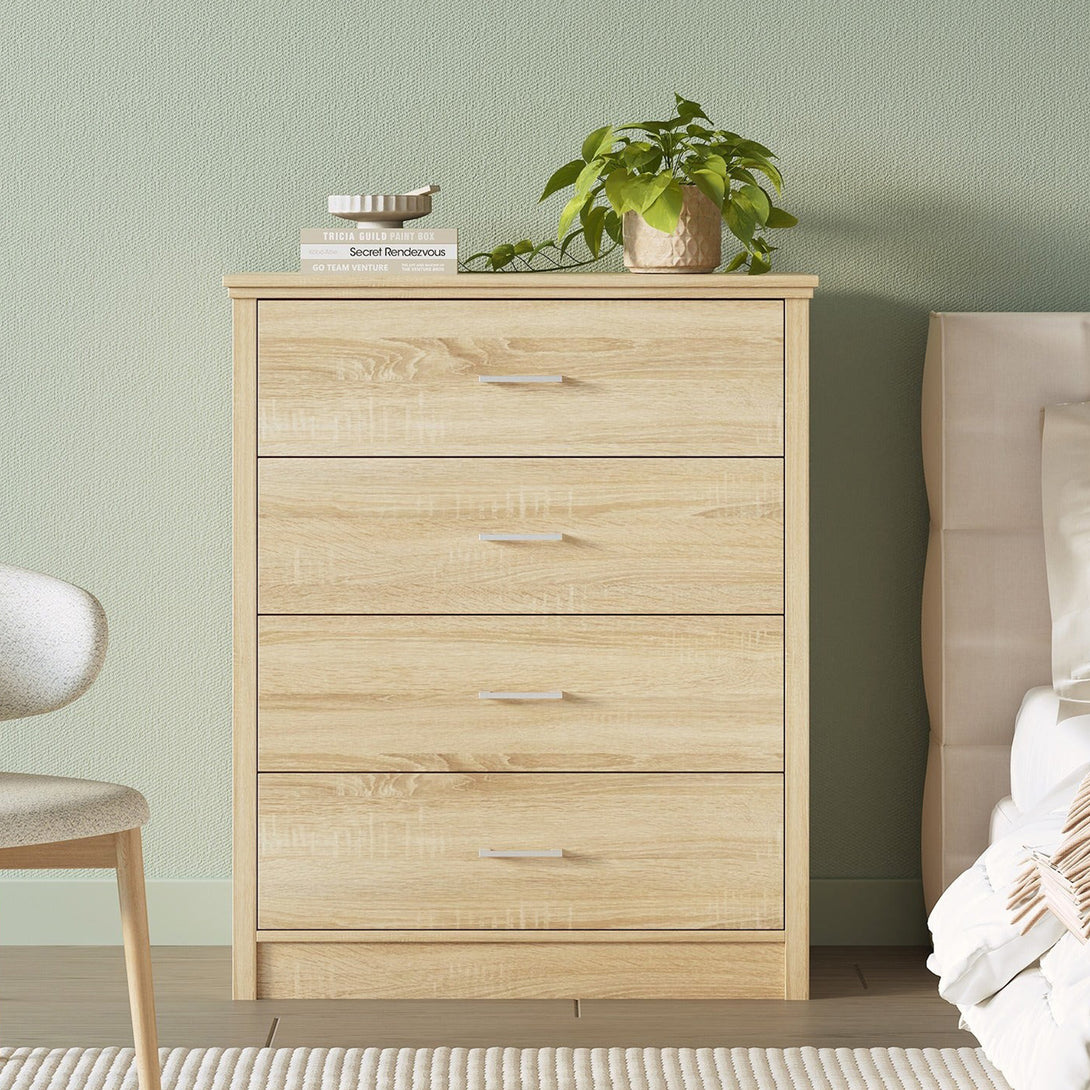 Trace 4 Drawers Tallboy - Oak