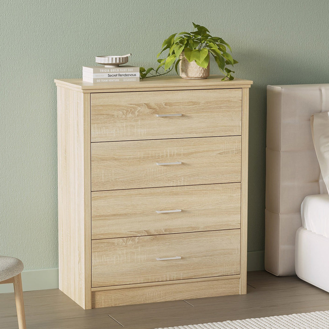 Trace 4 Drawers Tallboy - Oak