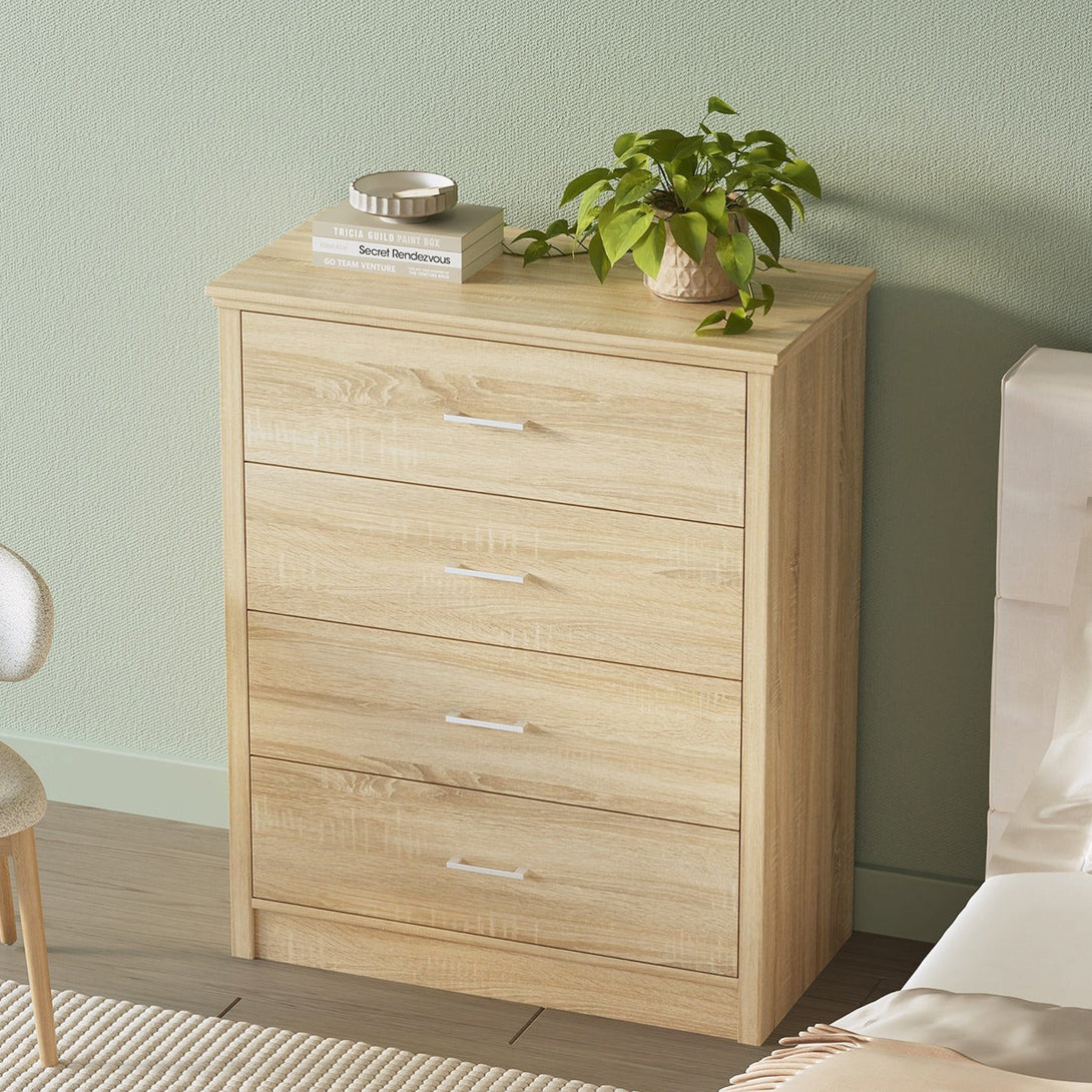 Trace 4 Drawers Tallboy - Oak