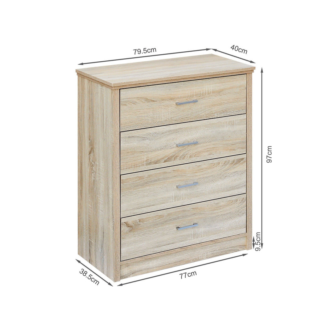 Trace 4 Drawers Tallboy - Oak