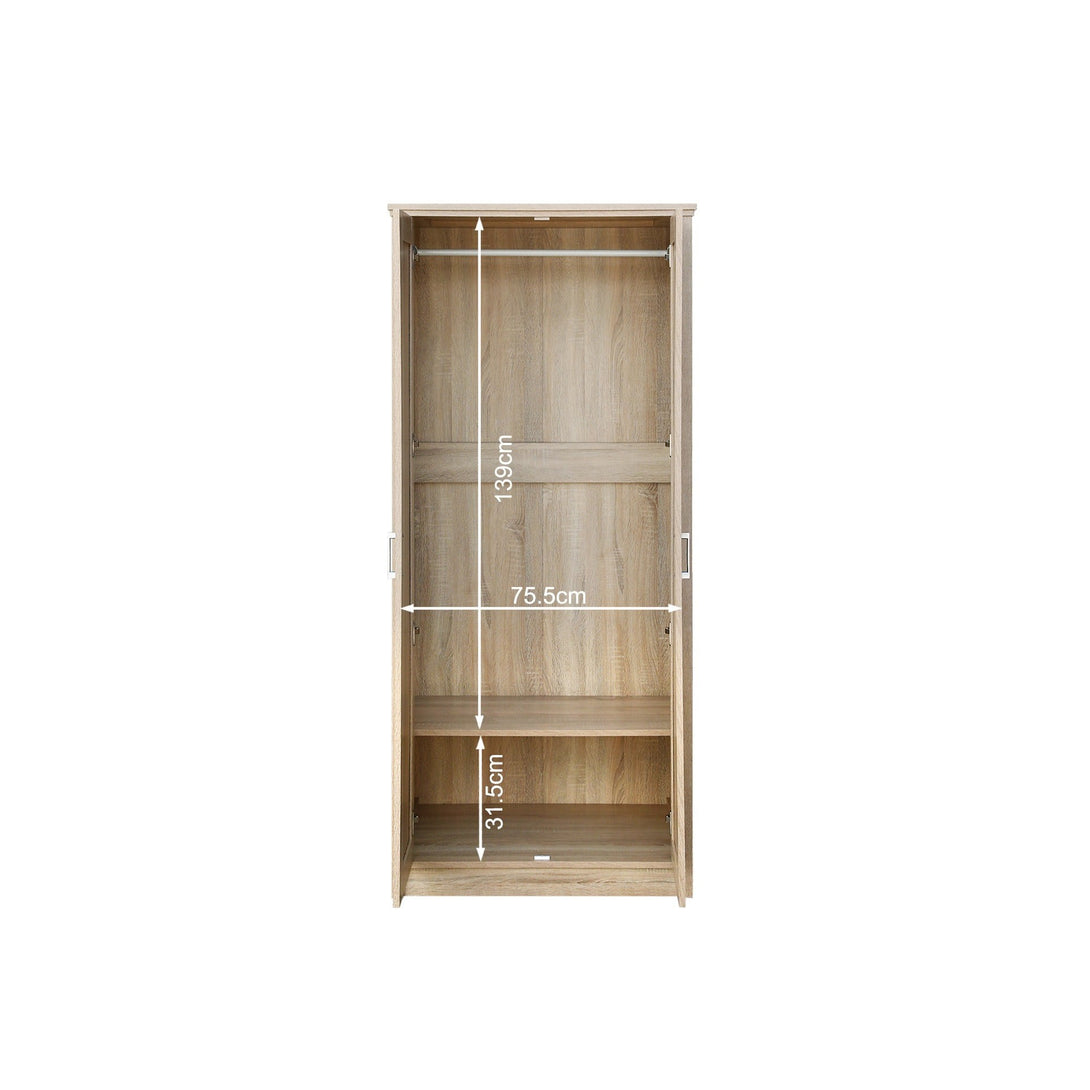 Trace 2 Door Wardrobe - Oak