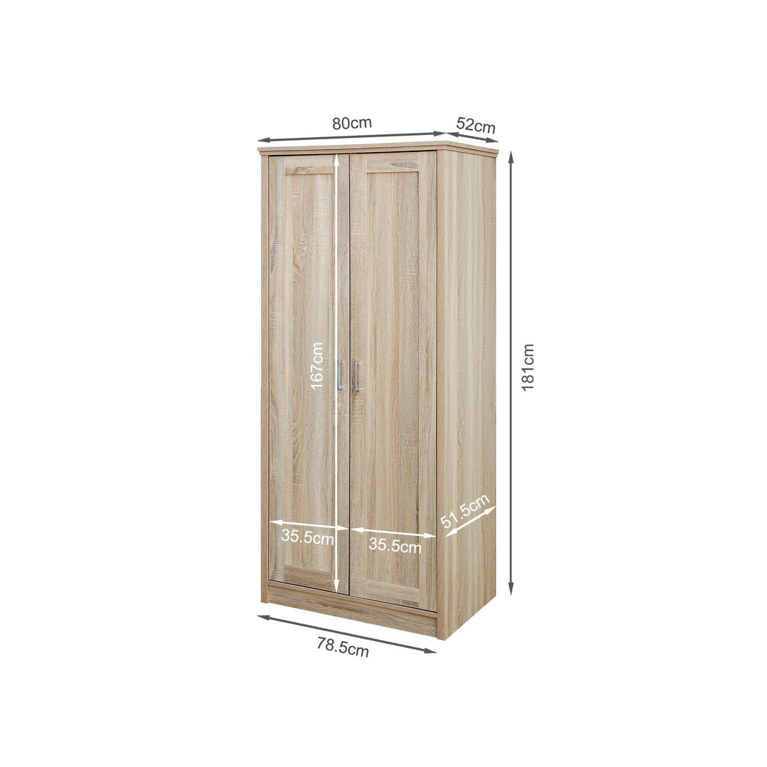 Trace 2 Door Wardrobe - Oak