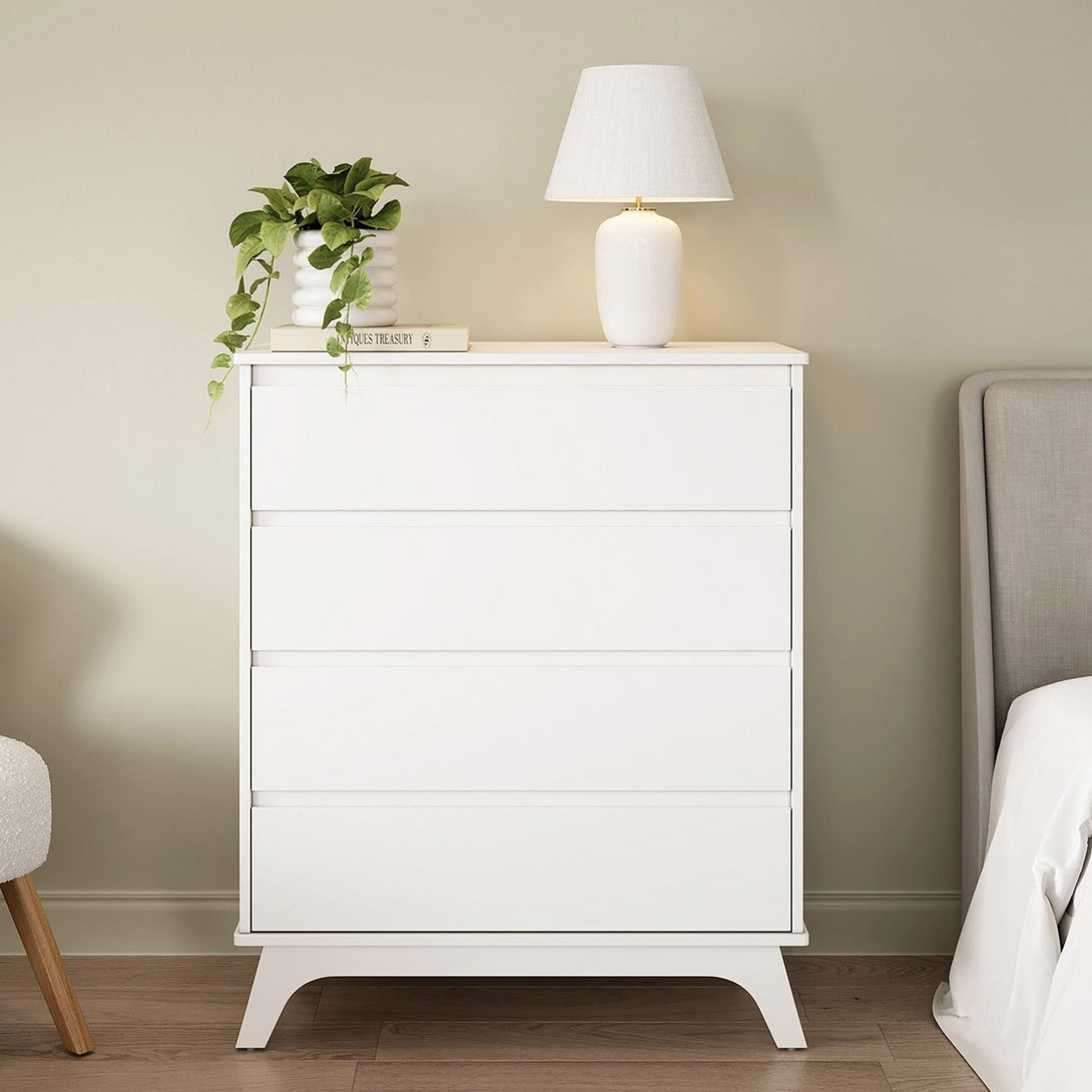 Mason 4 Drawers Tallboy - White