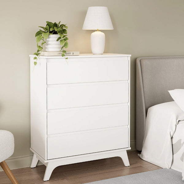Mason 4 Drawers Tallboy - White