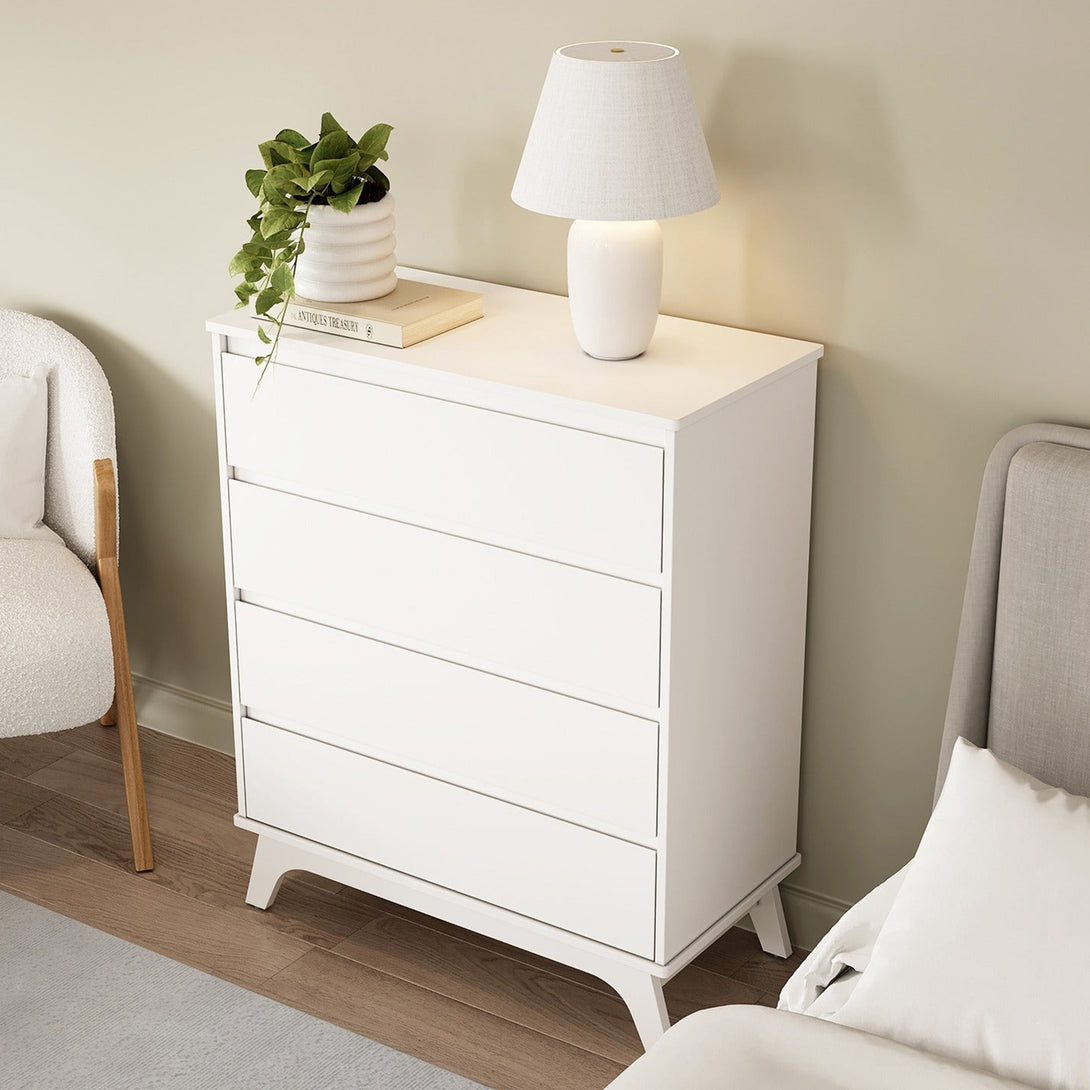 Mason 4 Drawers Tallboy - White