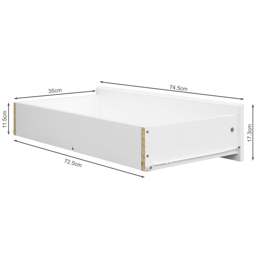 Mason 4 Drawers Dresser with Mirror - White