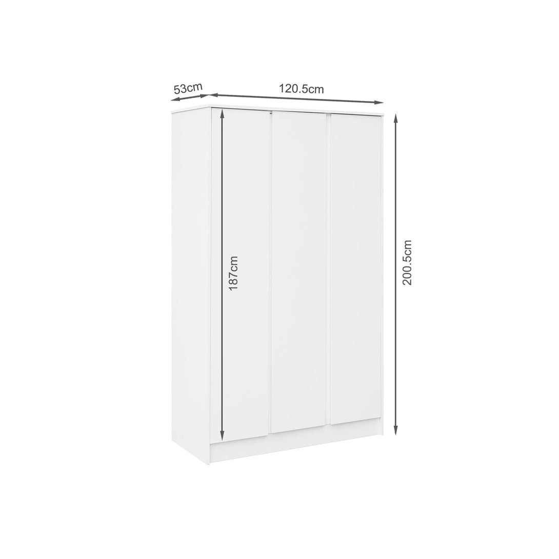 Mason 3 Door Wardrobe - White