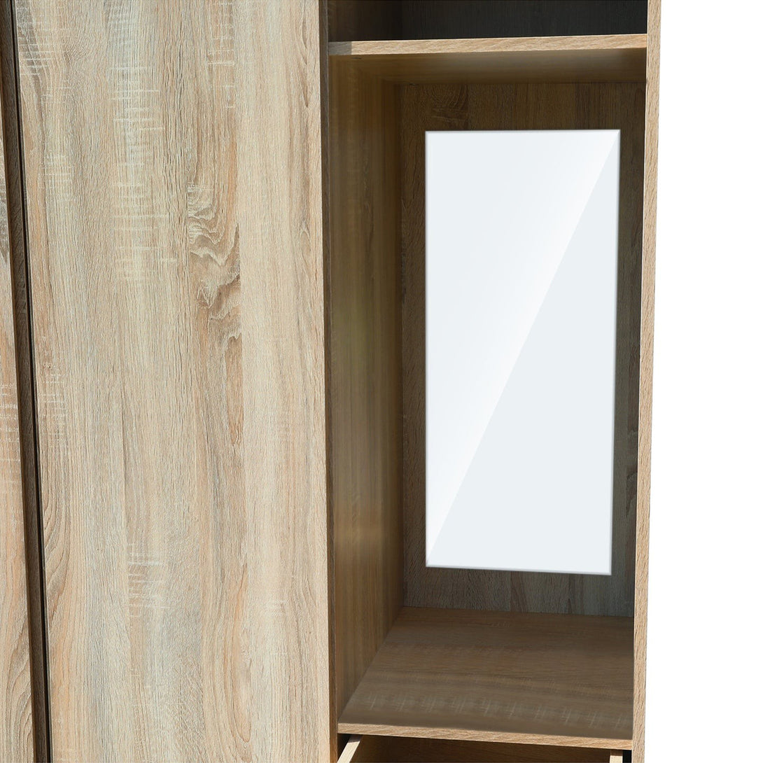 Julia 2 Door Wardrobe With 3 Drawers - Oak