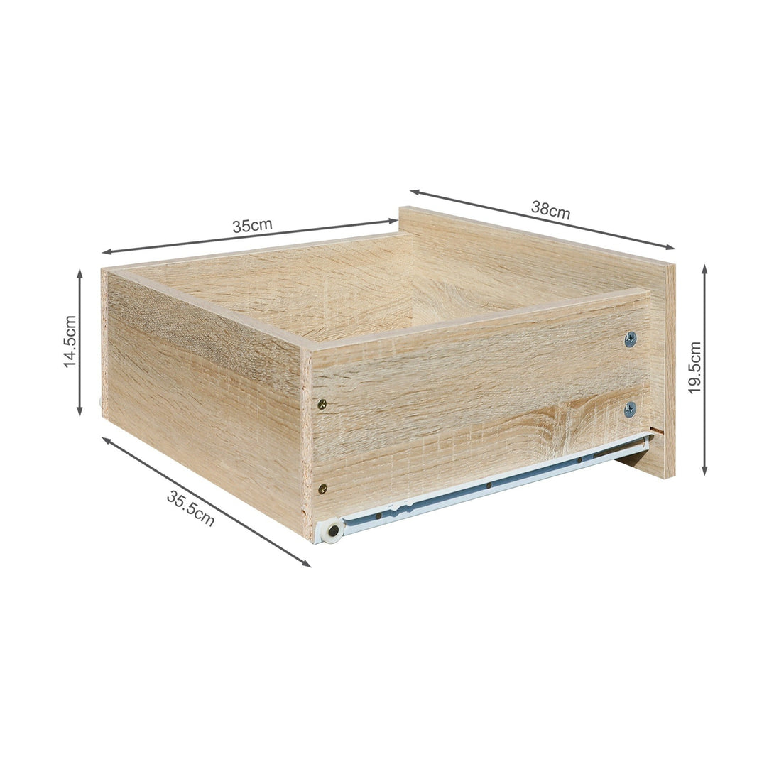 Julia 2 Door Wardrobe With 3 Drawers - Oak