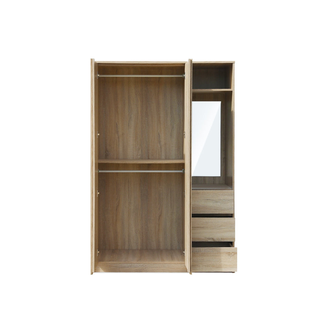Julia 2 Door Wardrobe With 3 Drawers - Oak