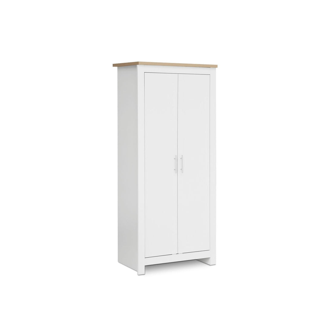 Tegan 2 Door Wardrobe - Light Teak + White