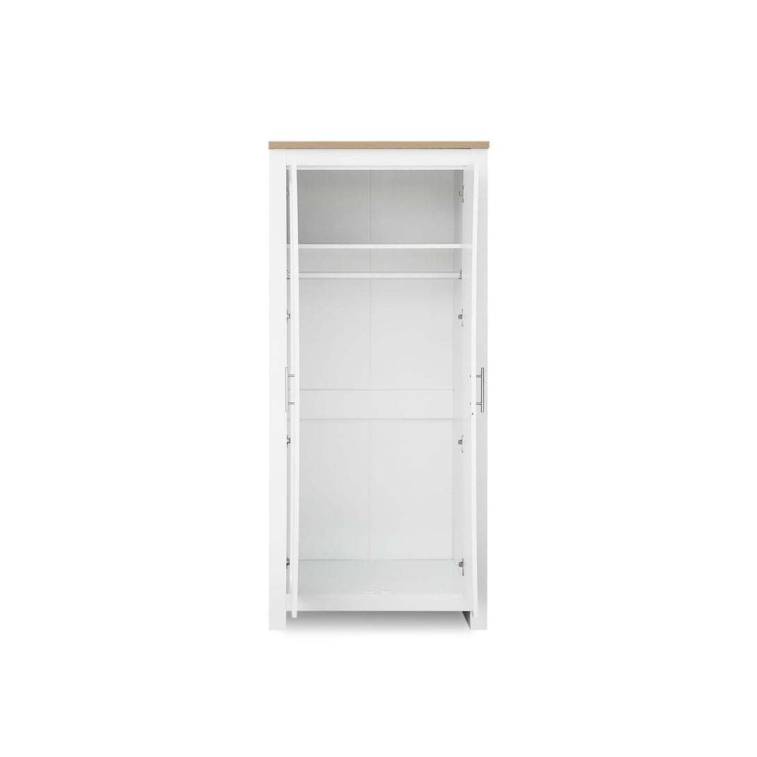 Tegan 2 Door Wardrobe - Light Teak + White