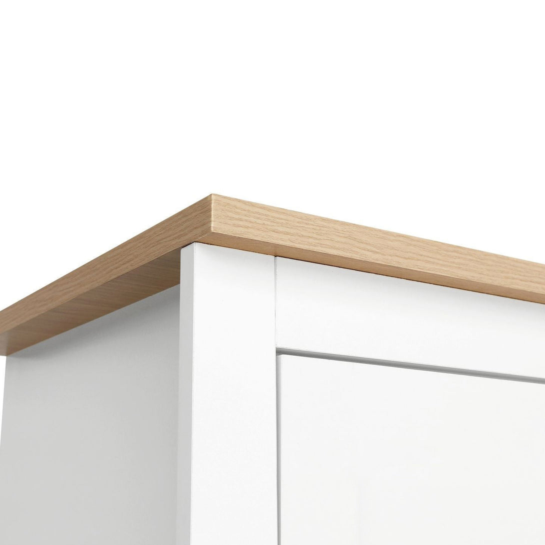 Tegan 2 Door Wardrobe - Light Teak + White