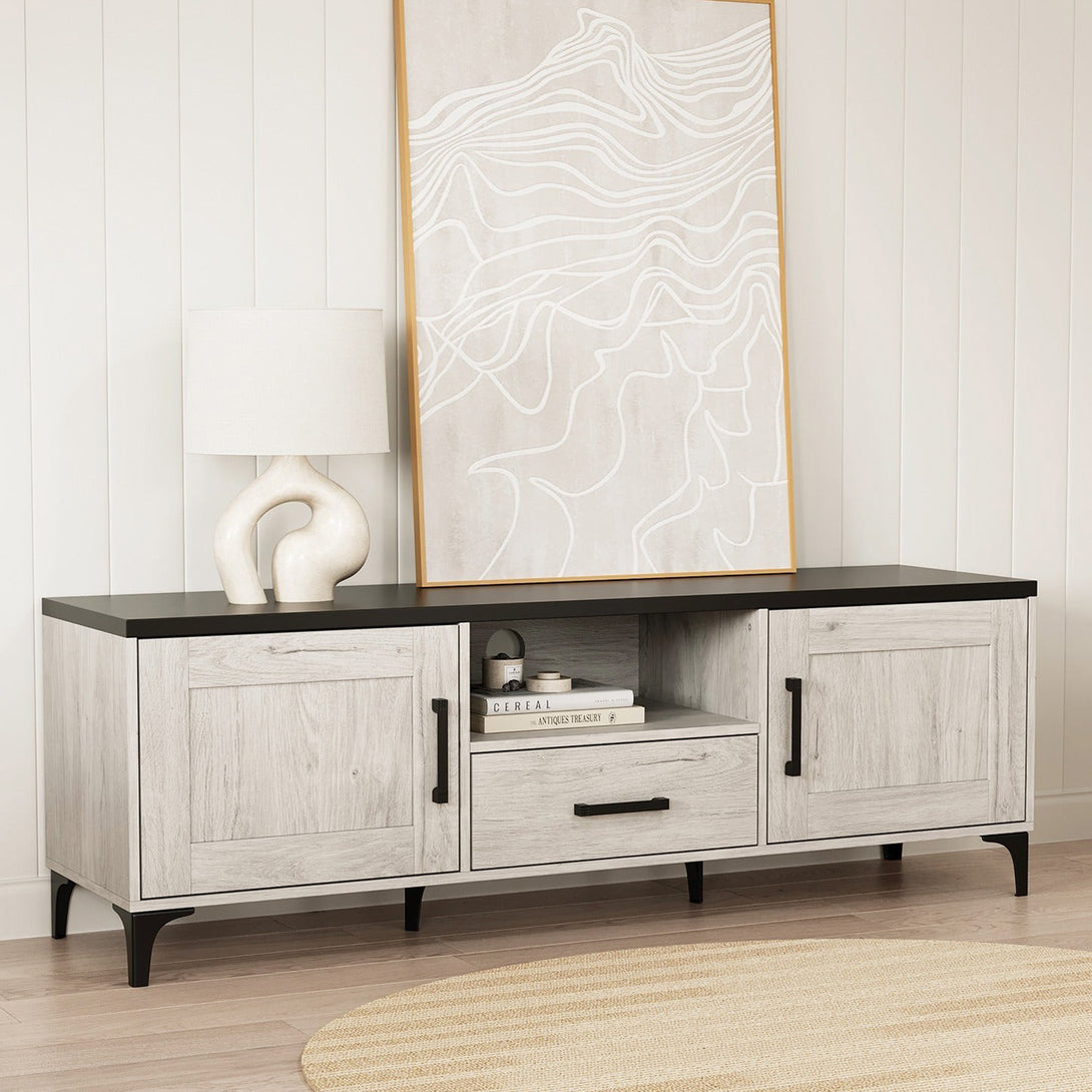 Scottie 1.5m Entertainment Unit - White Oak + Black