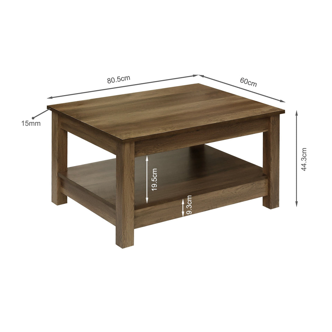 Georgie Coffee Table - Knotty Oak