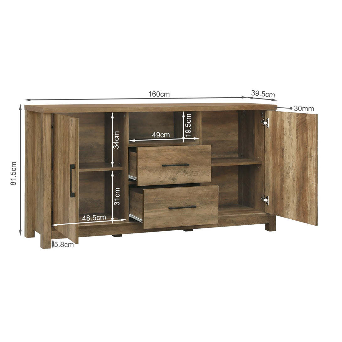 Georgie Sideboard Buffet Table - Knotty Oak