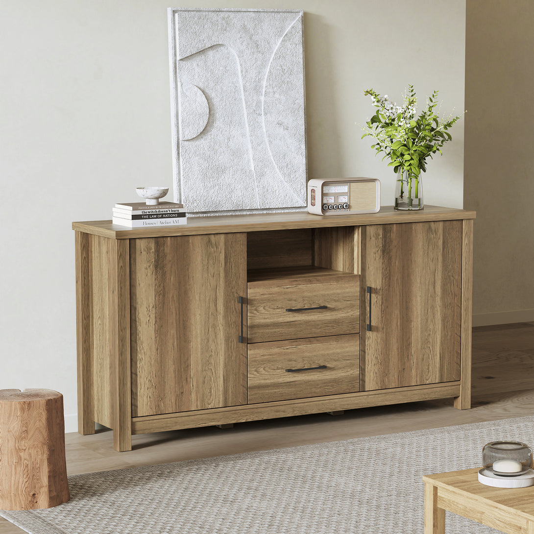 Georgie Sideboard Buffet Table - Knotty Oak