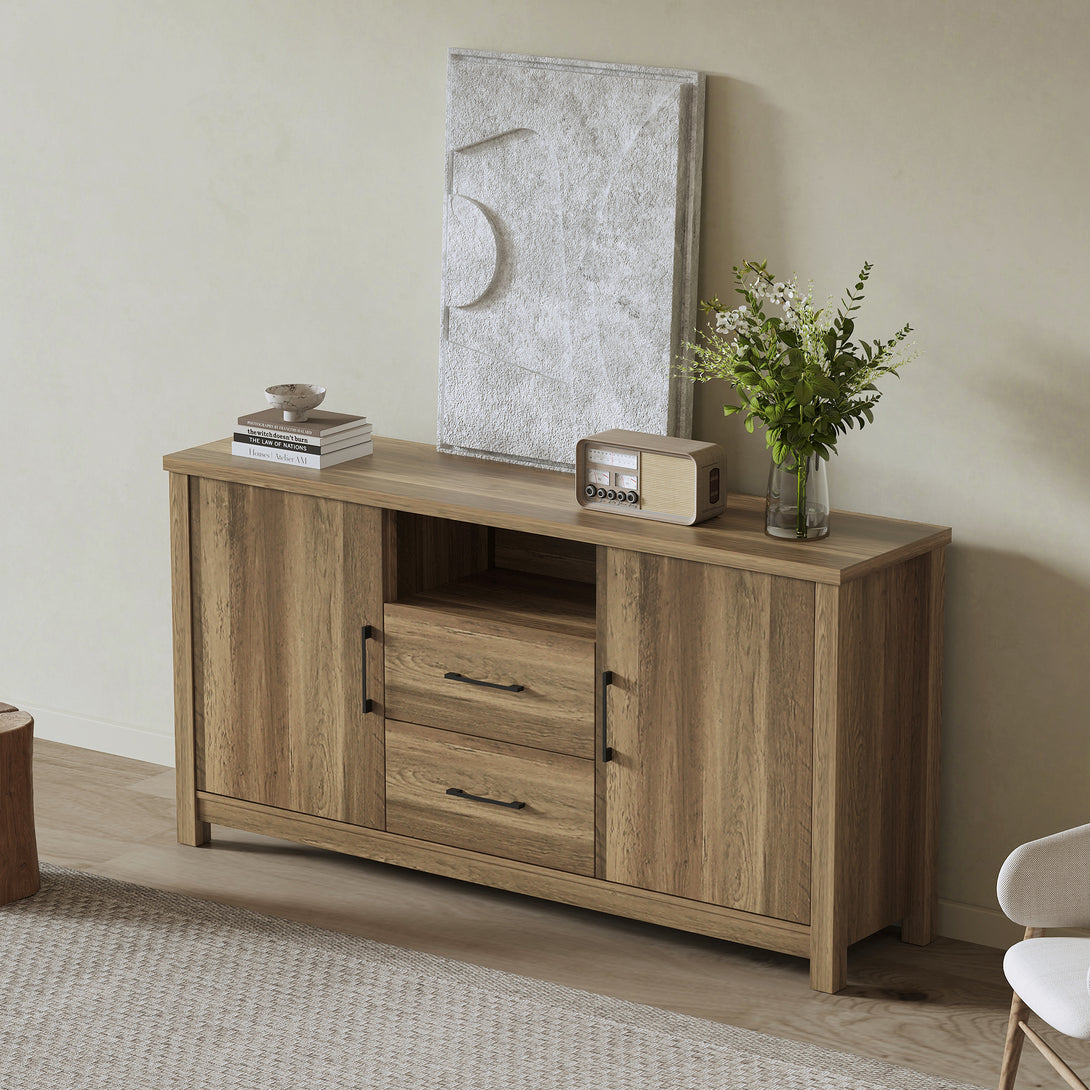 Georgie Sideboard Buffet Table - Knotty Oak