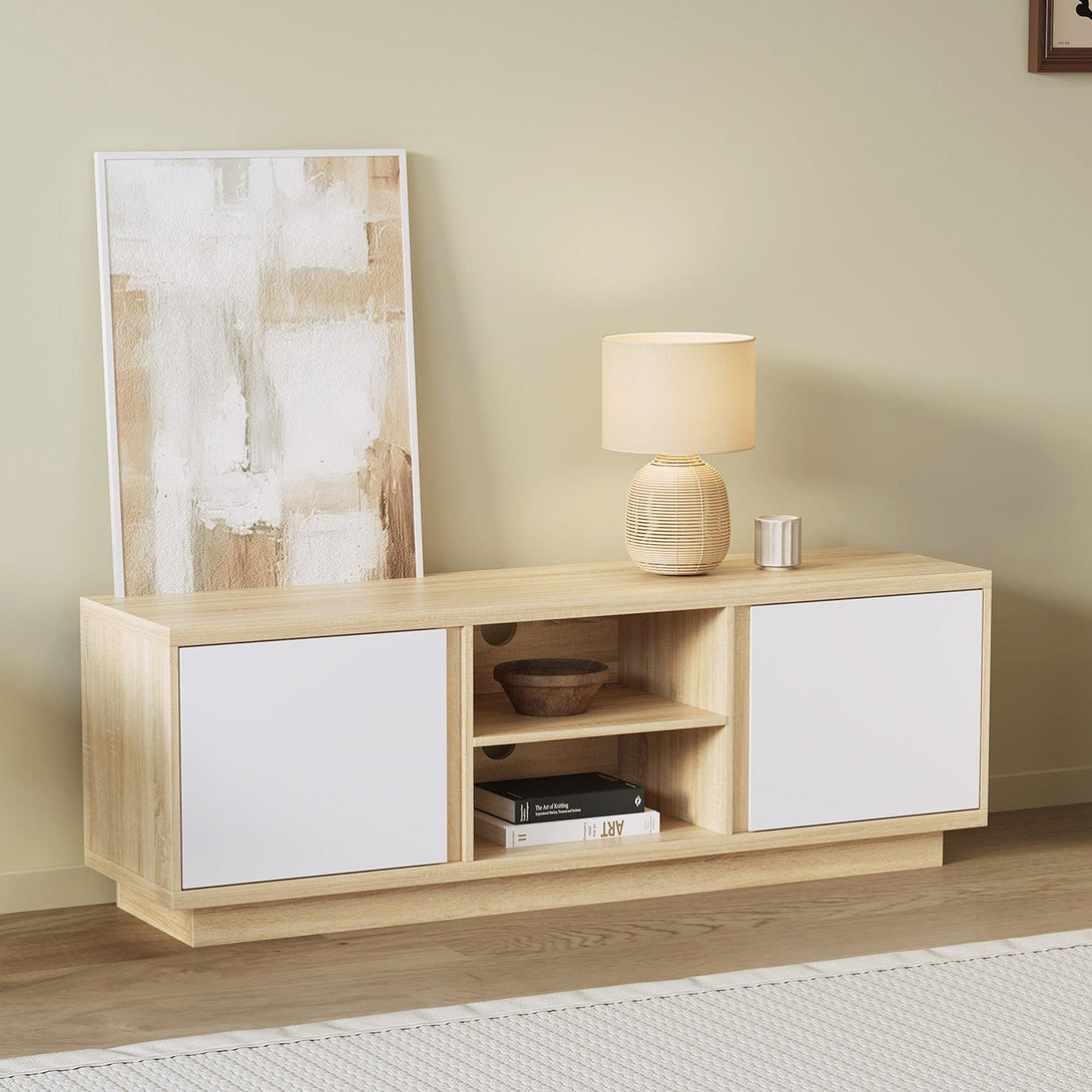 Thames 1.5m Entertainment Unit - Oak + White