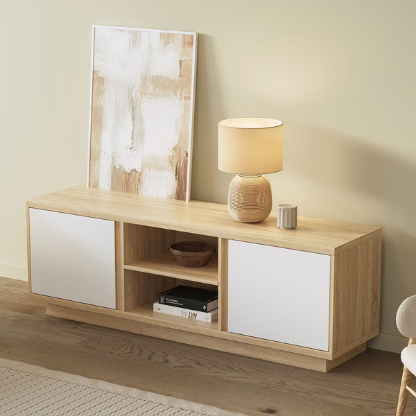 Thames 1.5m Entertainment Unit - Oak + White