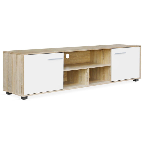 Cauto 1.8m Entertainment Unit - Oak + White