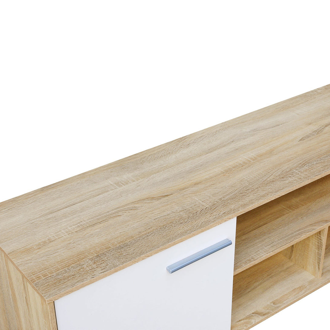 Cauto 1.8m Entertainment Unit - Oak + White