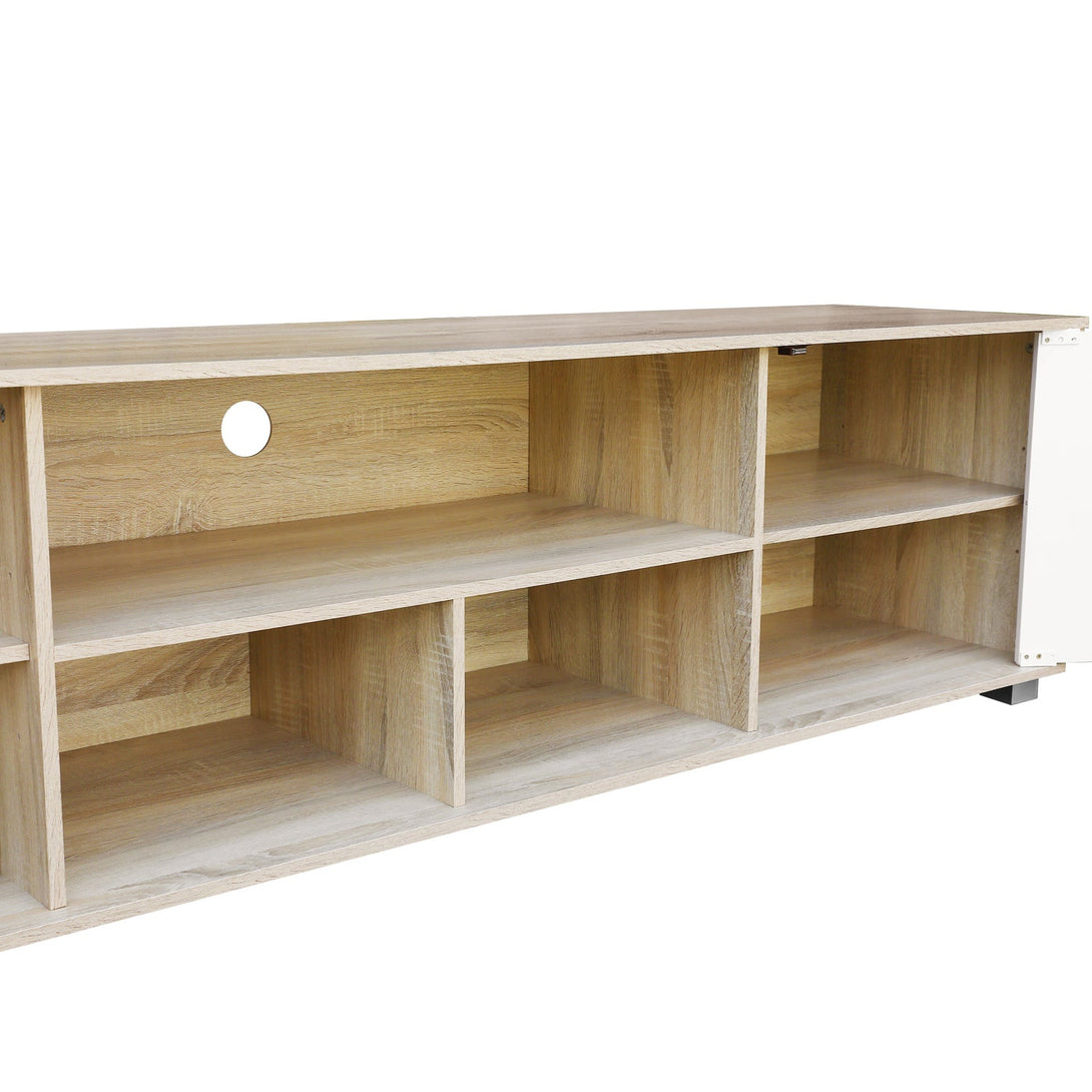 Cauto 1.8m Entertainment Unit - Oak + White