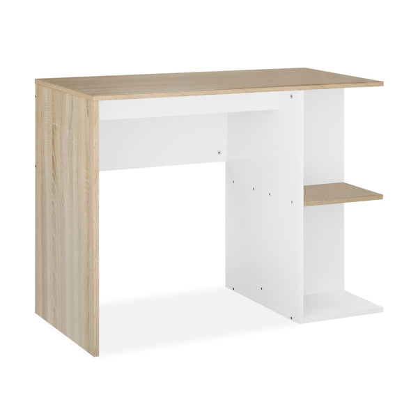 Brian 100cm Computer Desk - Oak + White