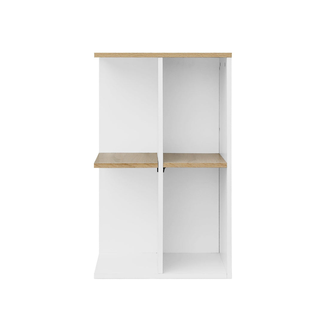 Brian 100cm Computer Desk - Oak + White