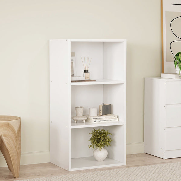Clinton 3 Tier Bookshelf Display Shelf - White
