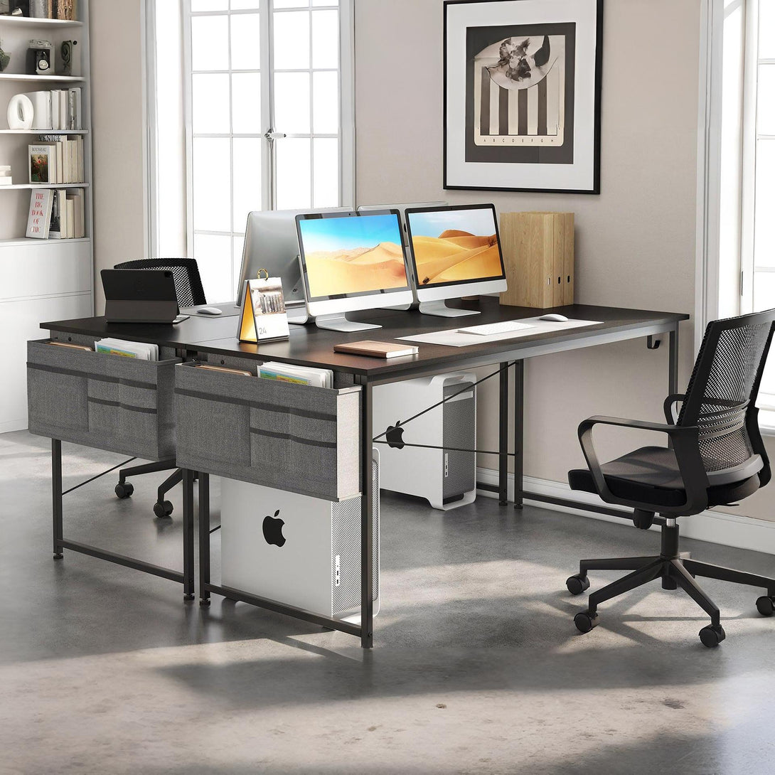 Cayden 160cm Computer Desk with Storage Bag - Black