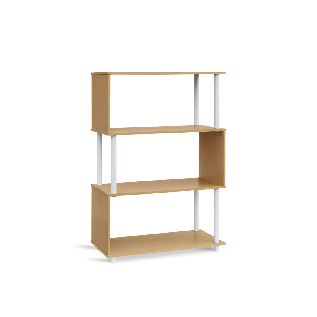 Petone 4 Tier Flexi Storage Rack - Maple + White