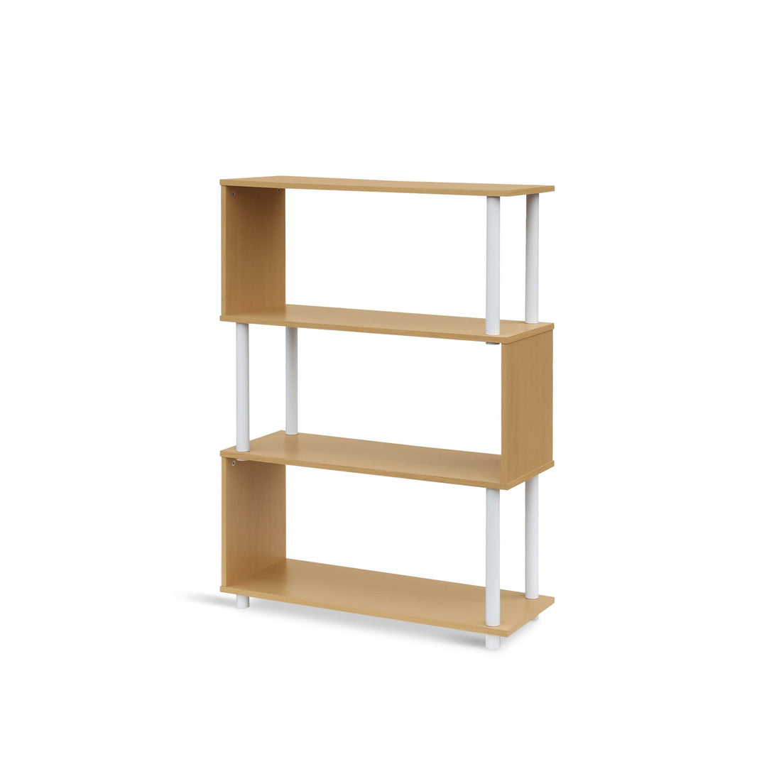 Petone 4 Tier Flexi Storage Rack - Maple + White