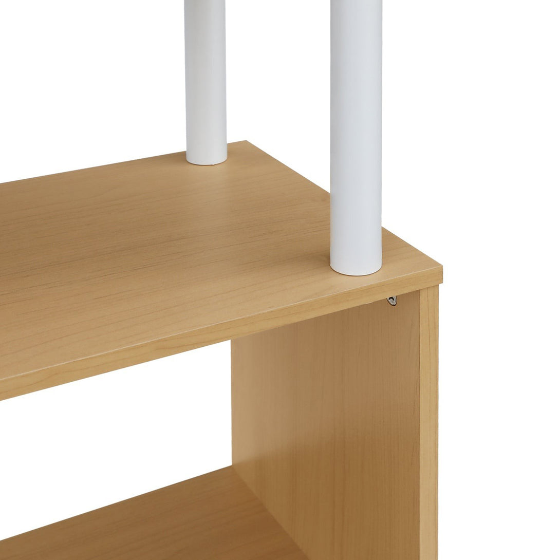 Petone 4 Tier Flexi Storage Rack - Maple + White