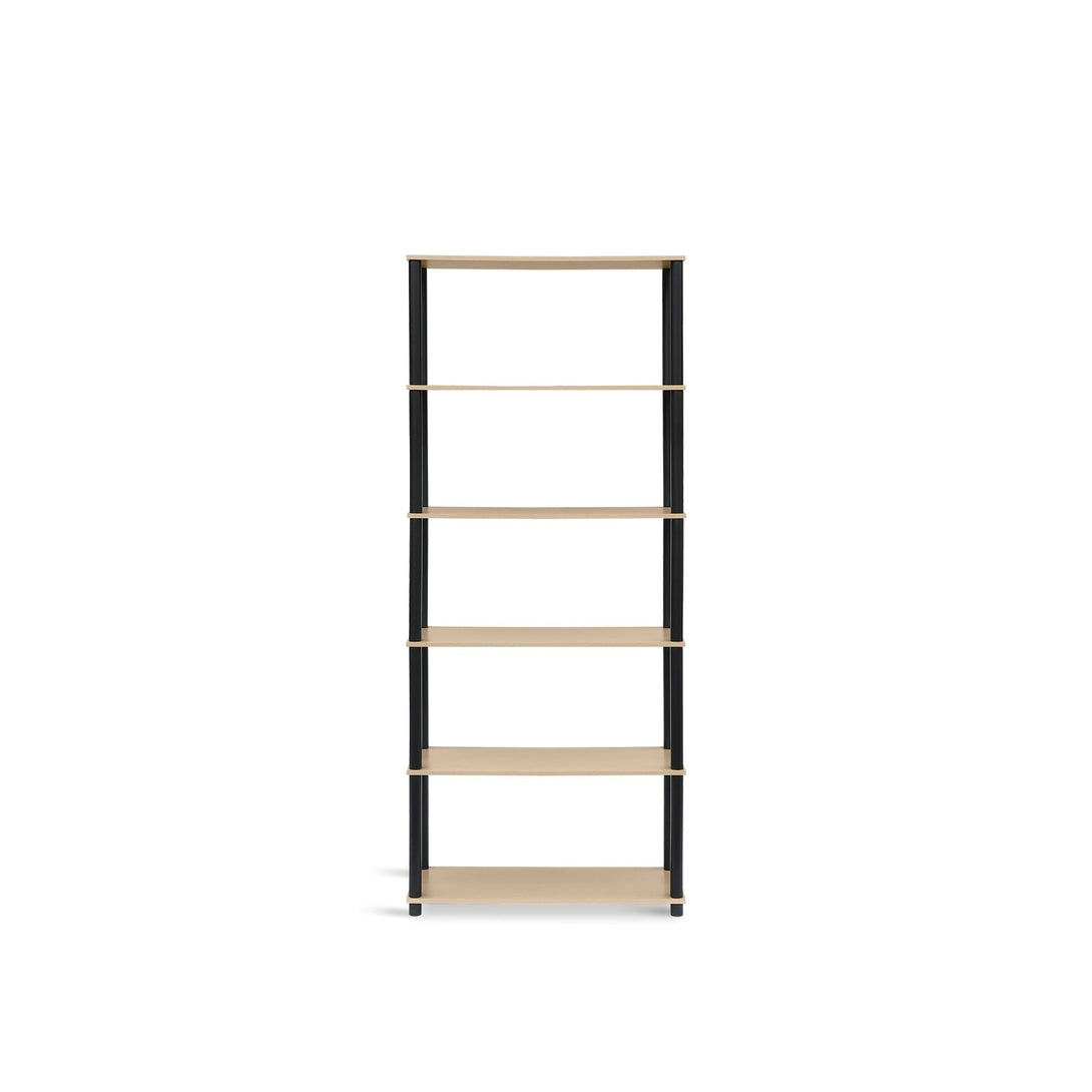 Horeke 6 Tier Flexi Storage Rack - Oak + Black