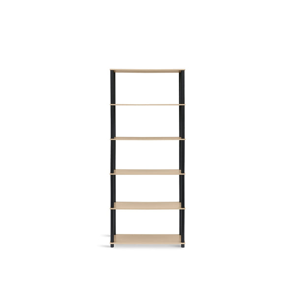 Horeke 6 Tier Flexi Storage Rack - Oak + Black