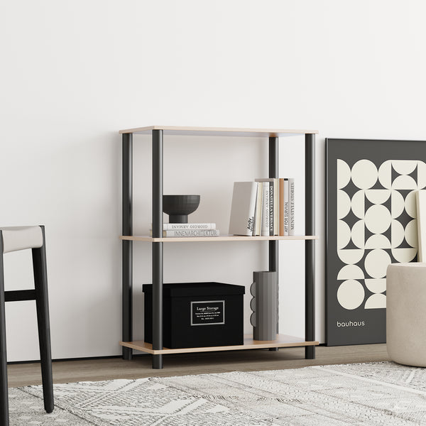 Horeke 3 Tier Flexi Storage Rack - Oak + Black