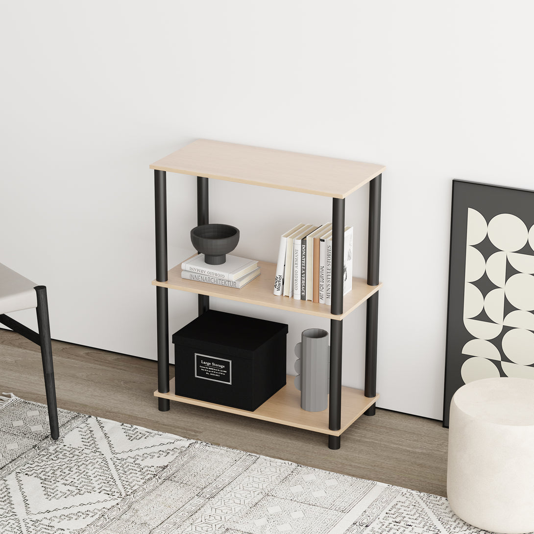 Horeke 3 Tier Flexi Storage Rack - Oak + Black