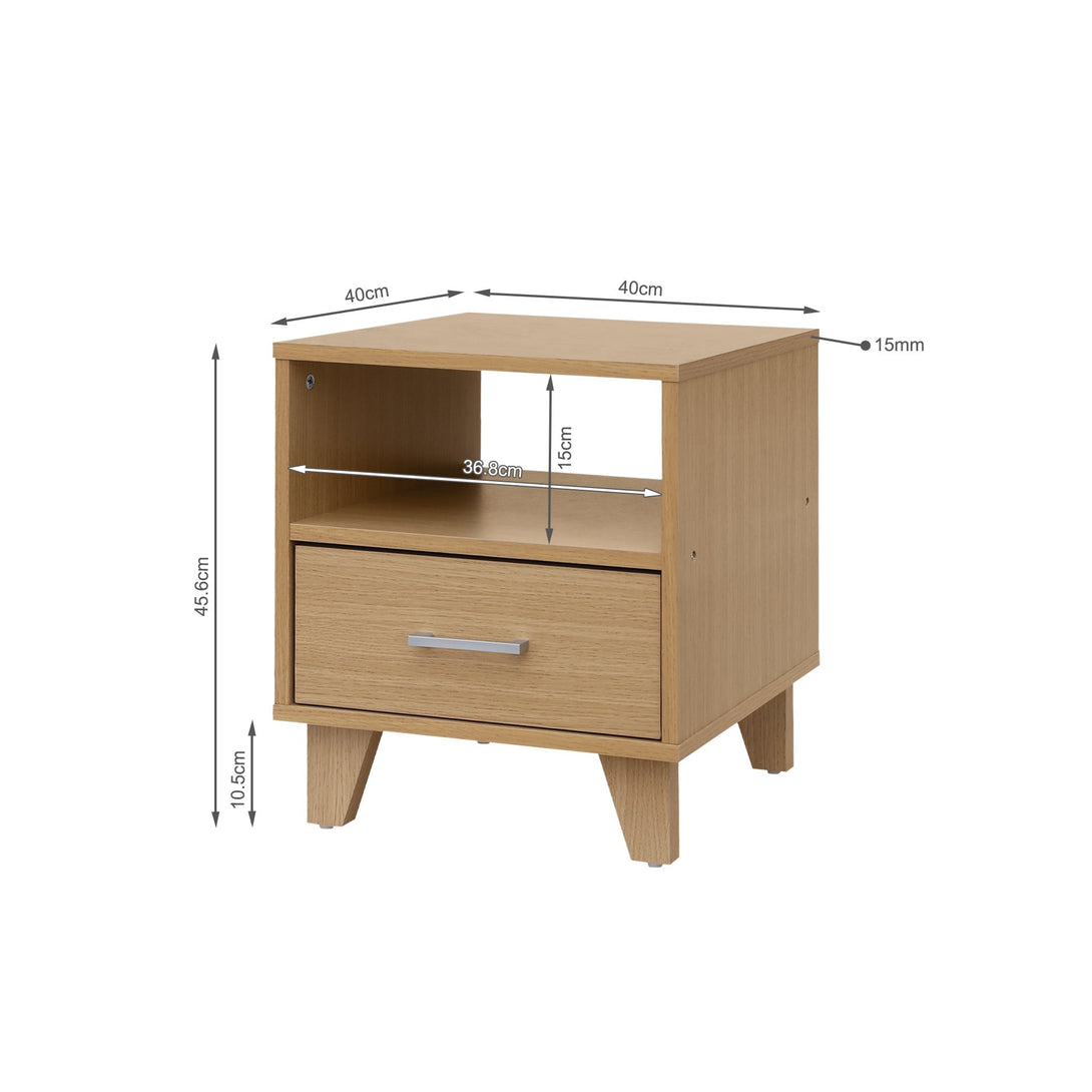 Claire Bedside Table - Oak