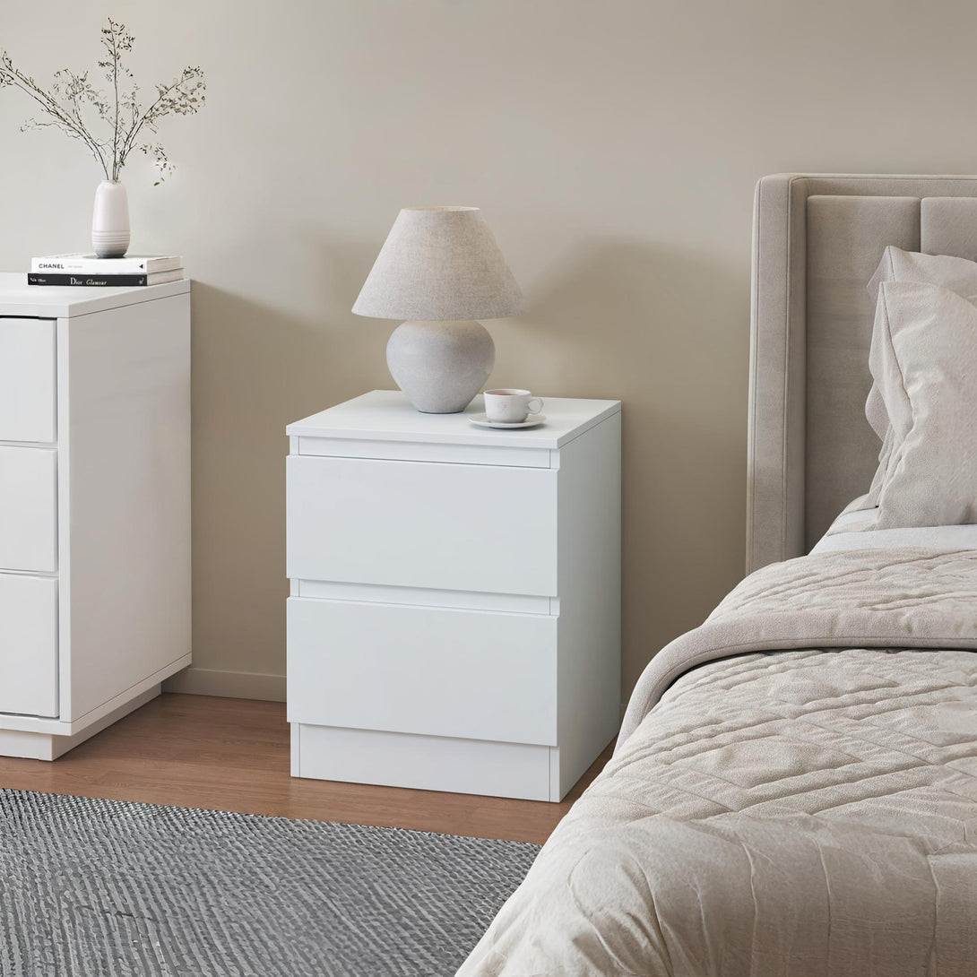 Hollis Bedside Table - White