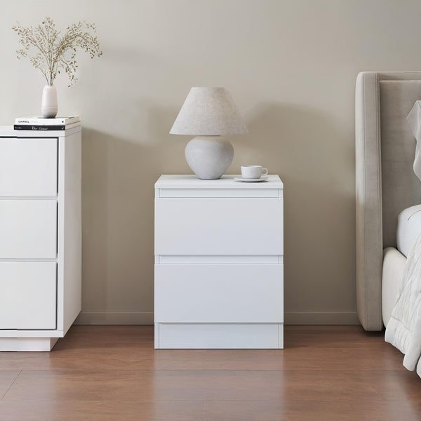 Hollis Bedside Table - White