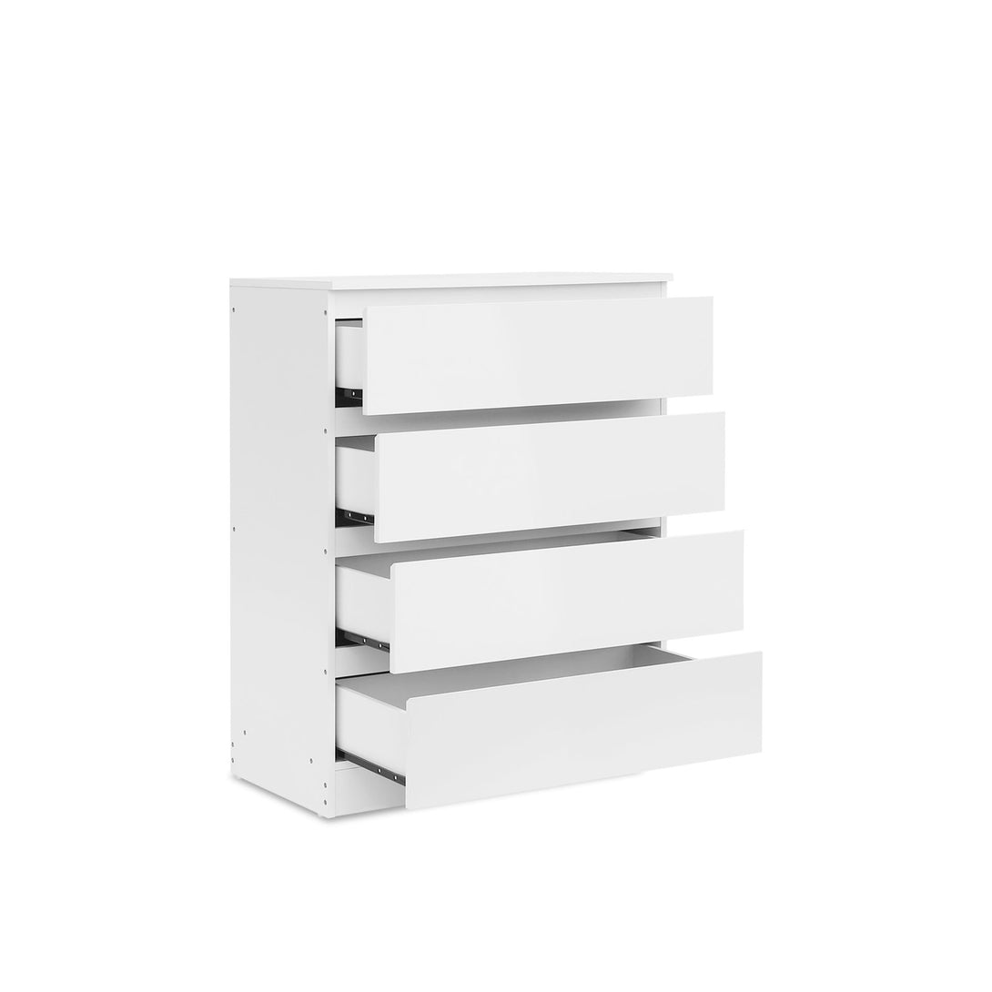 Hollis 4 Drawers Tallboy - White