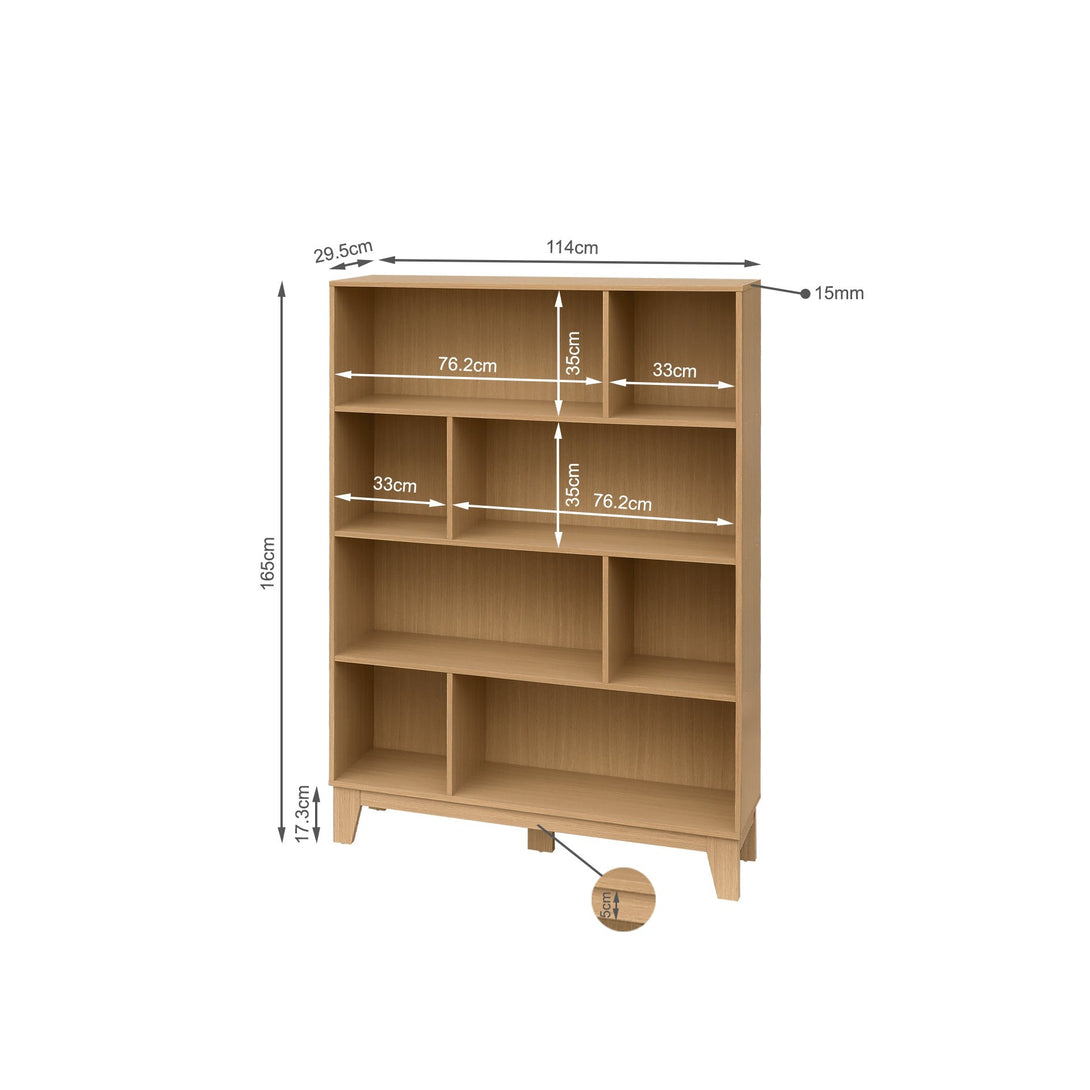 Haruru Bookshelf Storage Shelf - Oak