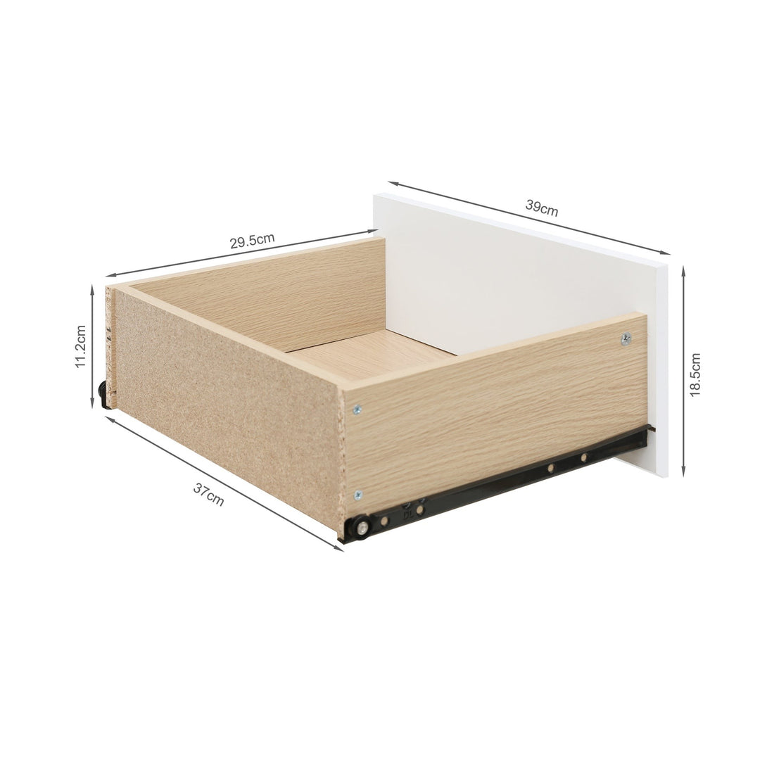 Harlee Bedside Table - Oak + White