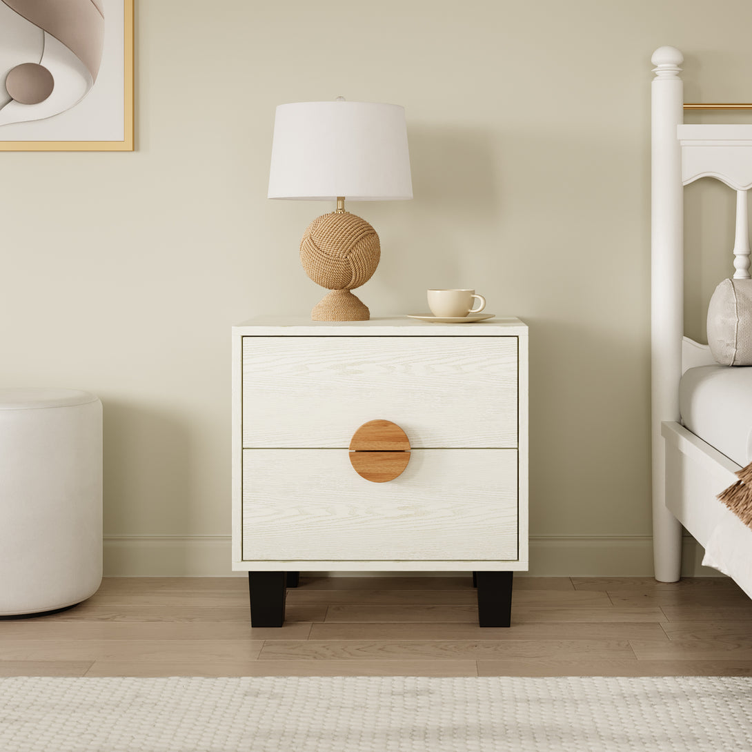Sofia Bedside Table - Oak White