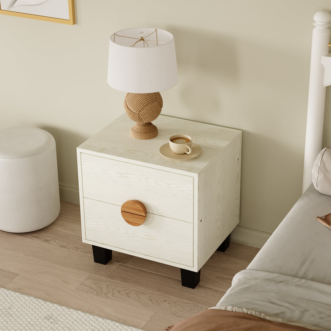 Sofia Bedside Table - Oak White