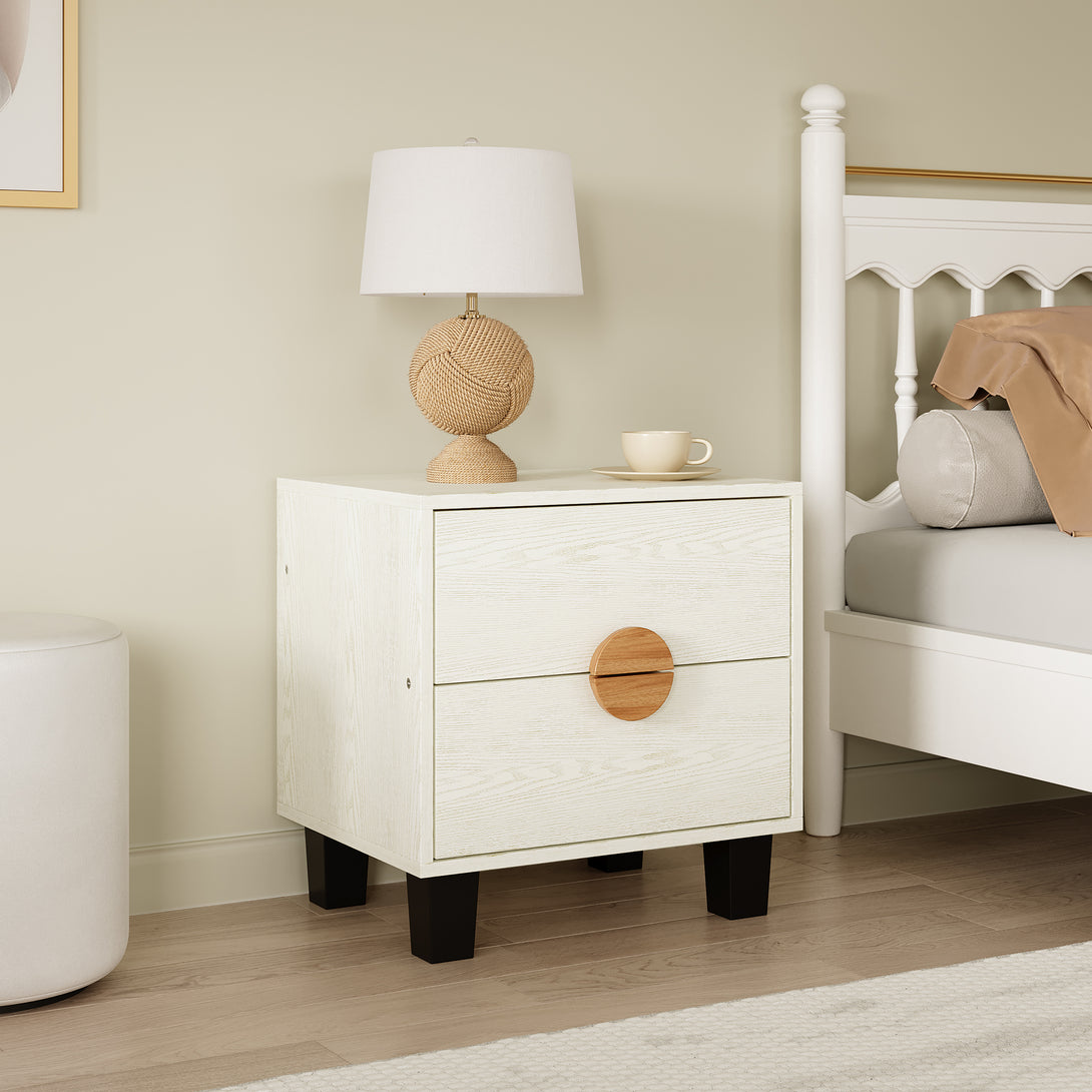 Sofia Bedside Table - Oak White