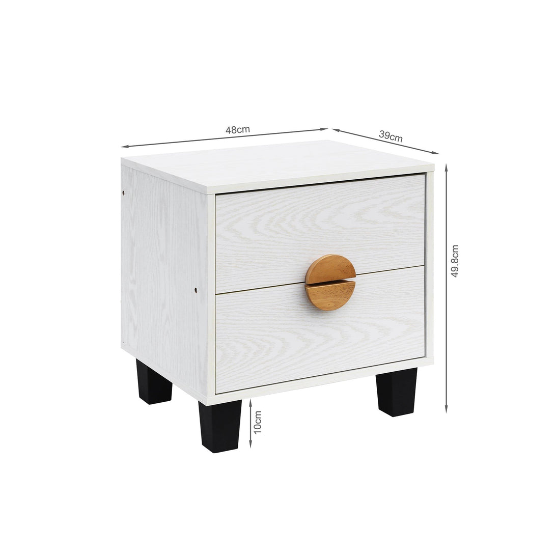 Sofia Bedside Table - Oak White